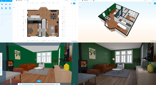 A 2D render created with floorplanner.com #floorplanner